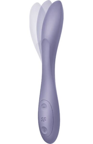 Fialový vibrátor na G-bod Satisfyer G-Spot Flex 2 s flexibilným telom