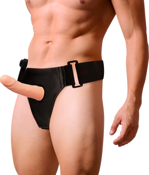 Dutý postroj strap-on Harness Attraction 15 cm, realistický penis v prírodnej farbe s popruhmi