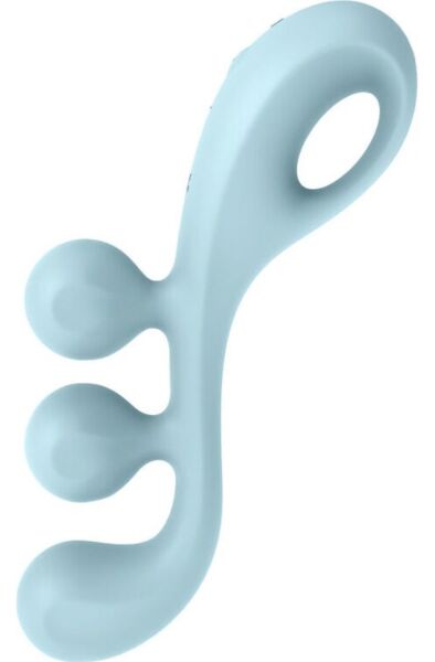 Vibrátor Satisfyer Tri Ball 2 v modrej farbe s tromi guľôčkami a krúžkom na držanie
