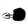 Butt Plug Furry Fantasy Bunny Tail s chvostom Negro