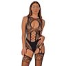 Bodystocking Lace Cut Out s otvorenými detailmi