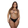Bodystocking Lace Plus Size s otvoreným chrbtom