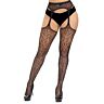 Nohavice Lace Plus Size s podväzkovým pásom