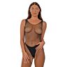 Bodystocking Lace Crotchless s kamienkami