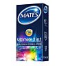 Kondómy Mates 3 v 1 s reliéfom a lubrikantom