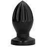 Plug Anal ALL BLACK 12 CM s drážkovanou textúrou