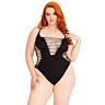 Teddy Leg Avenue Shredded Thong One Size