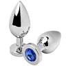 Plug Anal METAL HARD Diamond Blue Small s hipoalergénnym oceľovým dizajnom