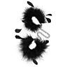 Putá S Pleasures Feather Cuffs s jemnými pierkami