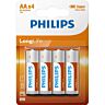 Baterie AA Philips R6 balenie 4 kusy
