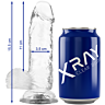 Dildo X Ray Crystal Clear 15.5 cm s realistickým pocitom