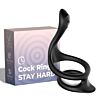 Krúžok na penis ARMONY TAIL DOUBLE ANAL RING BLACK
