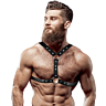 Postroj FETISH SUBMISSIVE ATTITUDE s dvojitým podporou