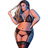Súprava čipkového prádla Loviux BRA GARTER & G-SET BLACK