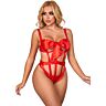 Bodystocking Sublime 954468 s červenou stuhou