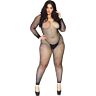 Bodystocking Leg Avenue 1X-2X s trblietkami