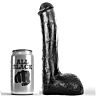 Dildo All Black 23 cm s realistickým tvarom a textúrou