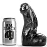 Dildo ALL BLACK Realistic Dong 17 cm s realistickým vzhľadom