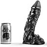 Dildo All Black 23 cm so zvýraznenými žilami