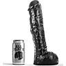 Dildo ALL BLACK DONG 29 cm s hipoalergénnym materiálom