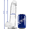 Dildo Loviux X RAY Clear 22 cm s prísavkou