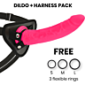 Postroj DELTACLUB s Dildom 23 cm