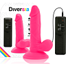 Dildo DIVERSIA 17 cm s vibráciou a pripojením
