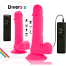 Dildo Diversia 20.5 cm s vibráciou a flexibilitou