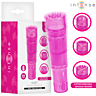 Mini vibrátor INTENSE FUN TOYS KURT so 4 vymeniteľnými hlavicami ružový