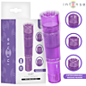 Mini masážny vibrátor INTENSE FUN TOYS KURT – fialový, 4 hlavice