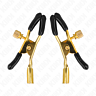 Pinzety na bradavky KINK - GOLD NIPPLE CLAMPS 6 CM