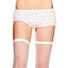 Tanga Leg Avenue Lace Ruffle s volánmi a čipkou