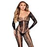 Bodystocking Leg Avenue 89369 čipka a sieť