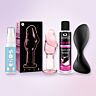 Prémiová análna súprava s kolíkom Satisfyer cez aplikáciu a skleneným kolíkom