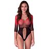 Bodystocking PASSION WOMAN BODYSTOCKINGS BS118 s 3/4 rukávmi