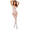 Bodystocking Passion BS120 s kvetinovým vzorom