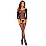 Bodystocking PASSION BS125 s otvorenou medzištvrtinou