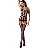 Dámske body Passion BS067 s čiernou čipkou