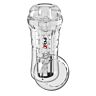 Masturbátor PDX ELITE VIEWTUBE PLUS 21 cm s transparentným dizajnom