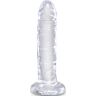 Dildo King Cock Clear 15,5 cm s prísavkou a pružným dotykom