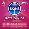Kondómy Skins Dots & Ribs - Textúrované pre zvýšený pôžitok