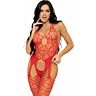 Bodystocking Leg Avenue srdiečkami a ramienkami