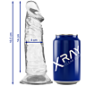 Dildo X RAY XRAY CLEAR COCK s realistickým tvarom