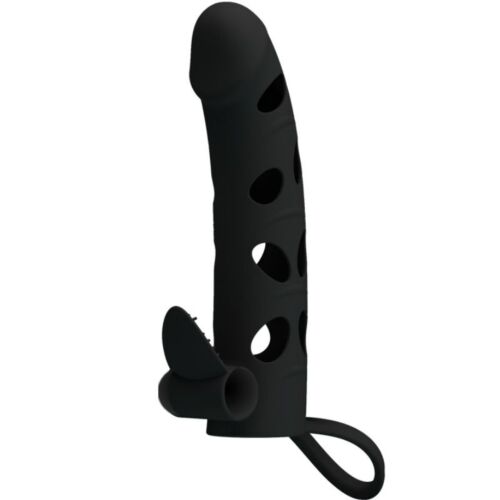 Návlek penis PRETTY LOVE 15,2 cm s vibráciou