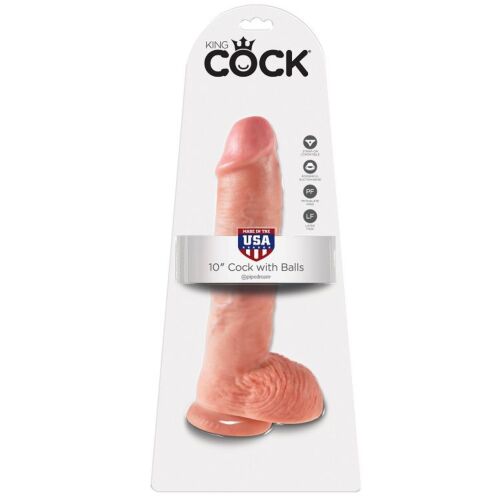 Dildo King Cock 10 s realistickým dotykom a testiklami
