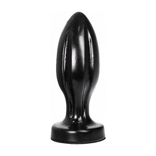 Anal Plug ALL BLACK 21 CM s senzačnými drážkami