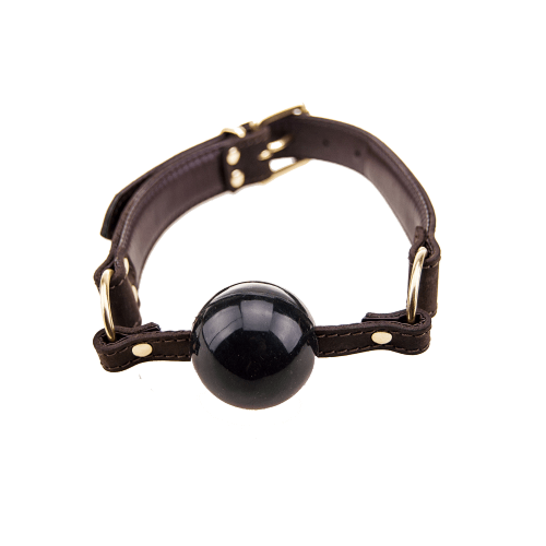 Putá Bound Nubuck Leather Solid Ball Gag s pohodlným polstrovaním