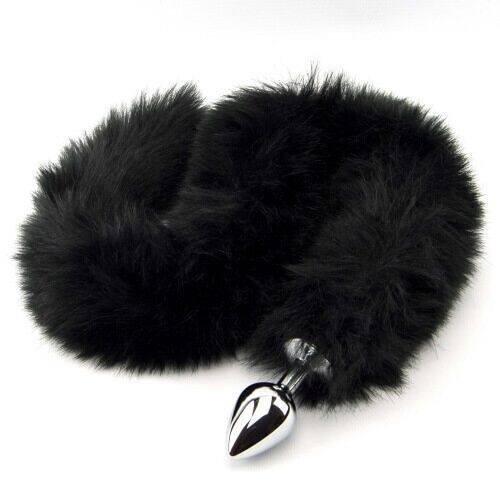 Butt Plug Furry Fantasy Black Panther Tail s chvostom 78 cm