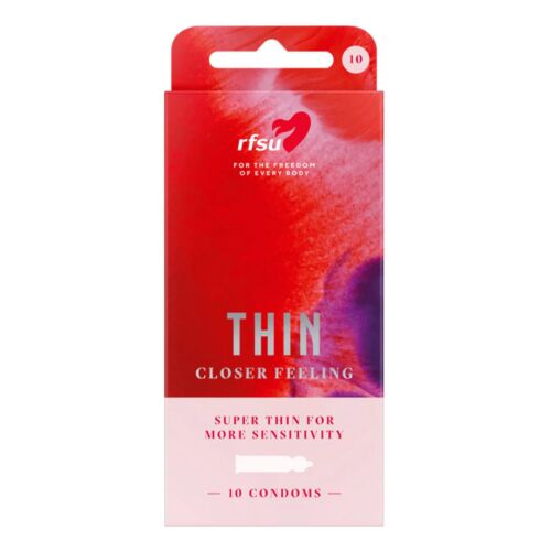 Kondómy RFSU Thin 10 Uds, extra tenké 0,05 mm