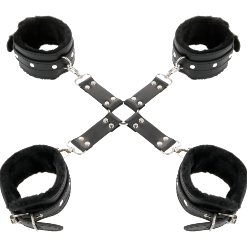 Putá DARKNESS BONDAGE - kožené putá pre nohy a ruky